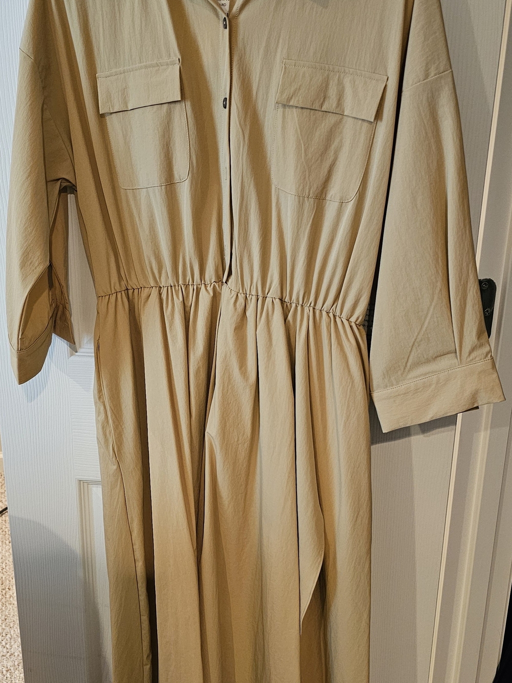 MELLODAY Beige Classic Shirt Dress